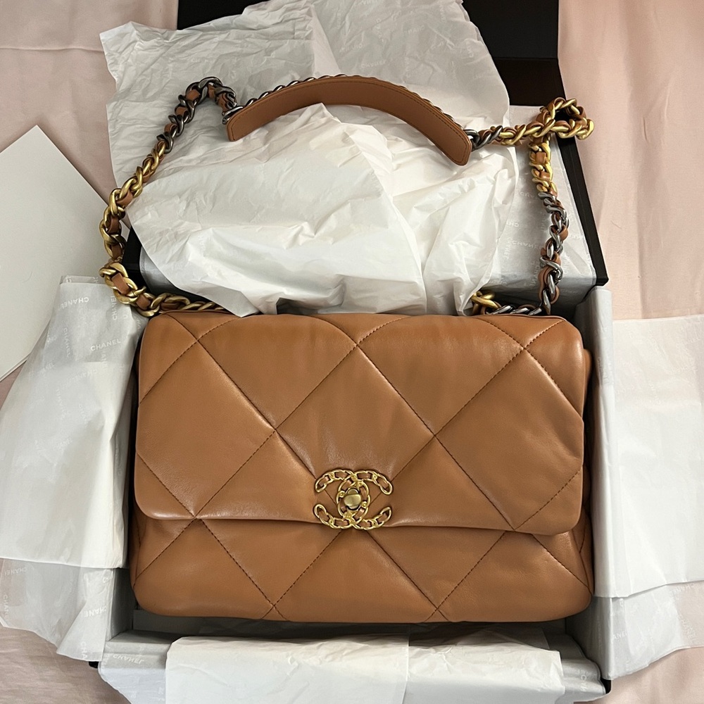 Chanel 19 Medium in Brown